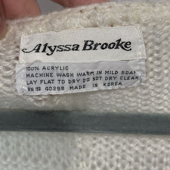 Vintage 80s Alyssa Brooke Knit Sweater Vest Women’s M Cottagecore Cute Teacher - Picture 5 of 6